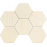 HORIZON HEX IVORY mozaikový obklad 28,9x22,1