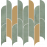TISSUE GREEN mozaikový obklad 29,8x27,2